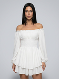Arlena | Off-Shoulder Playsuit with Shirred Waist