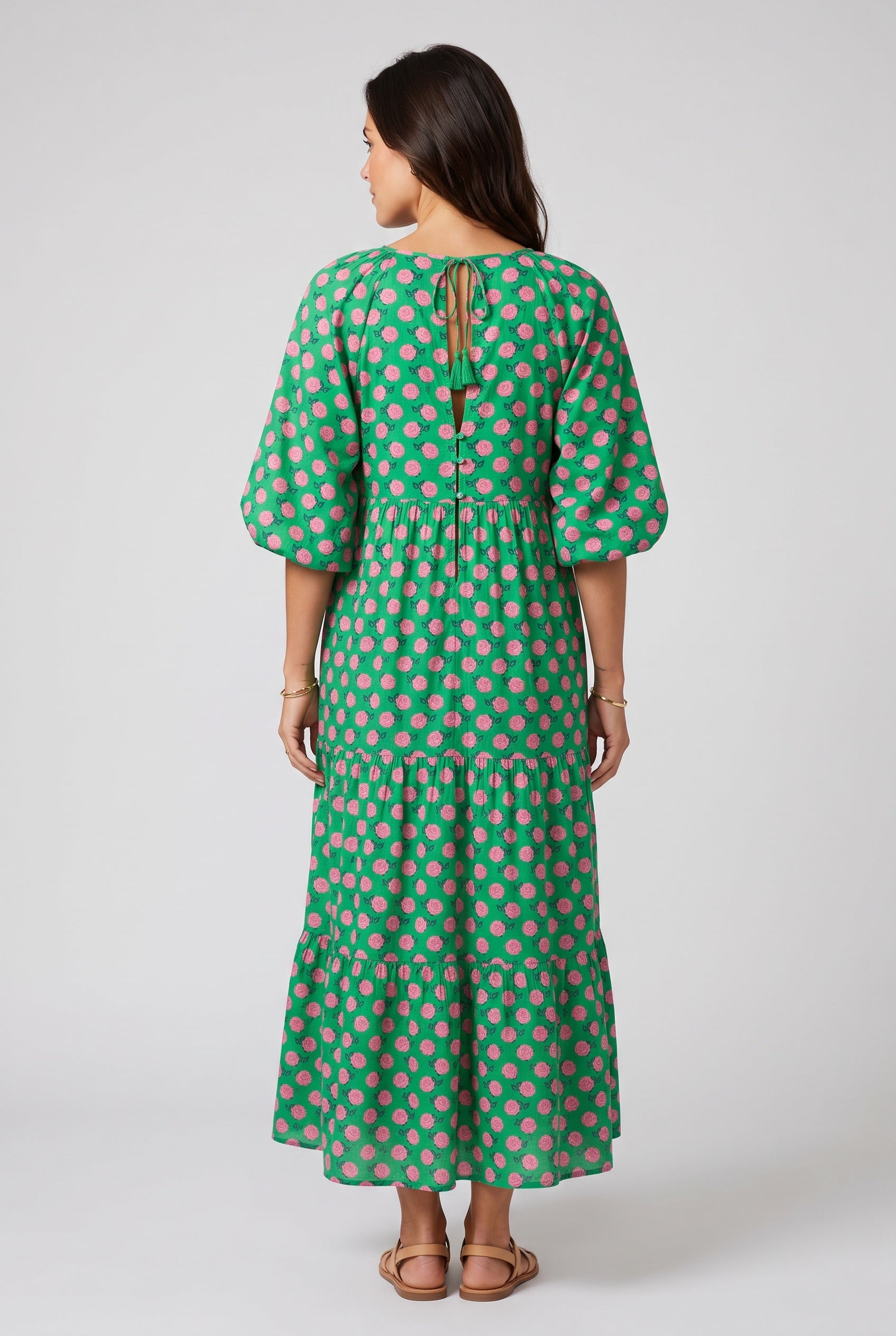 Josephine | Patterned Long Sleeve Maxi Dress
