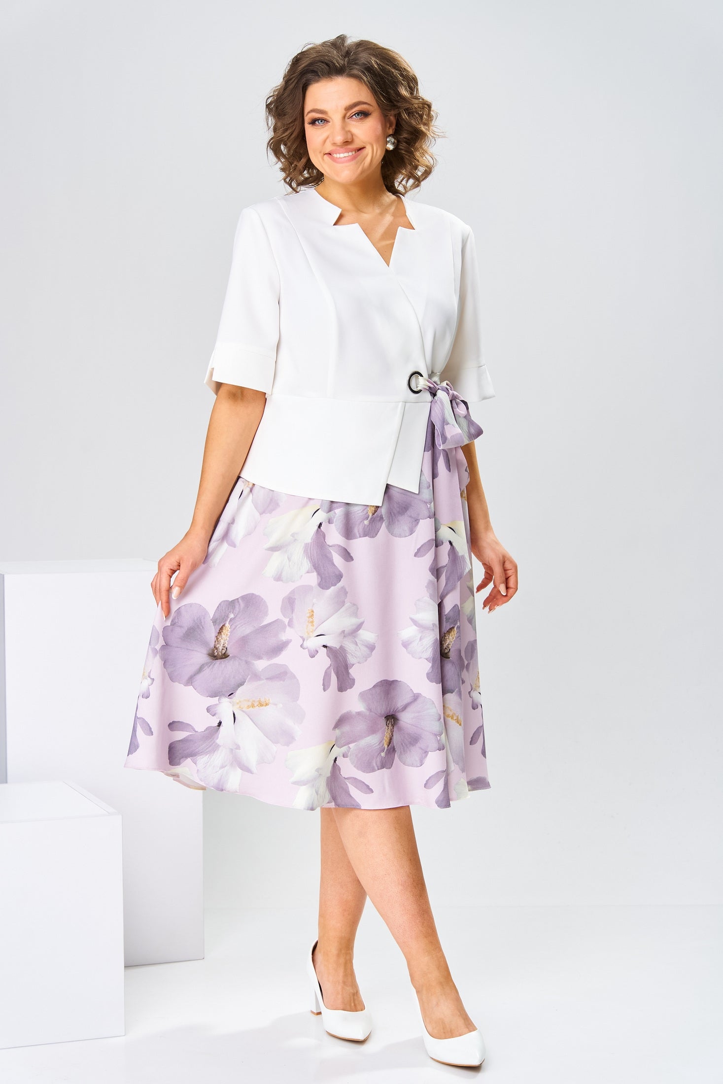Josie | Soft Cotton-Blend Midi Dress