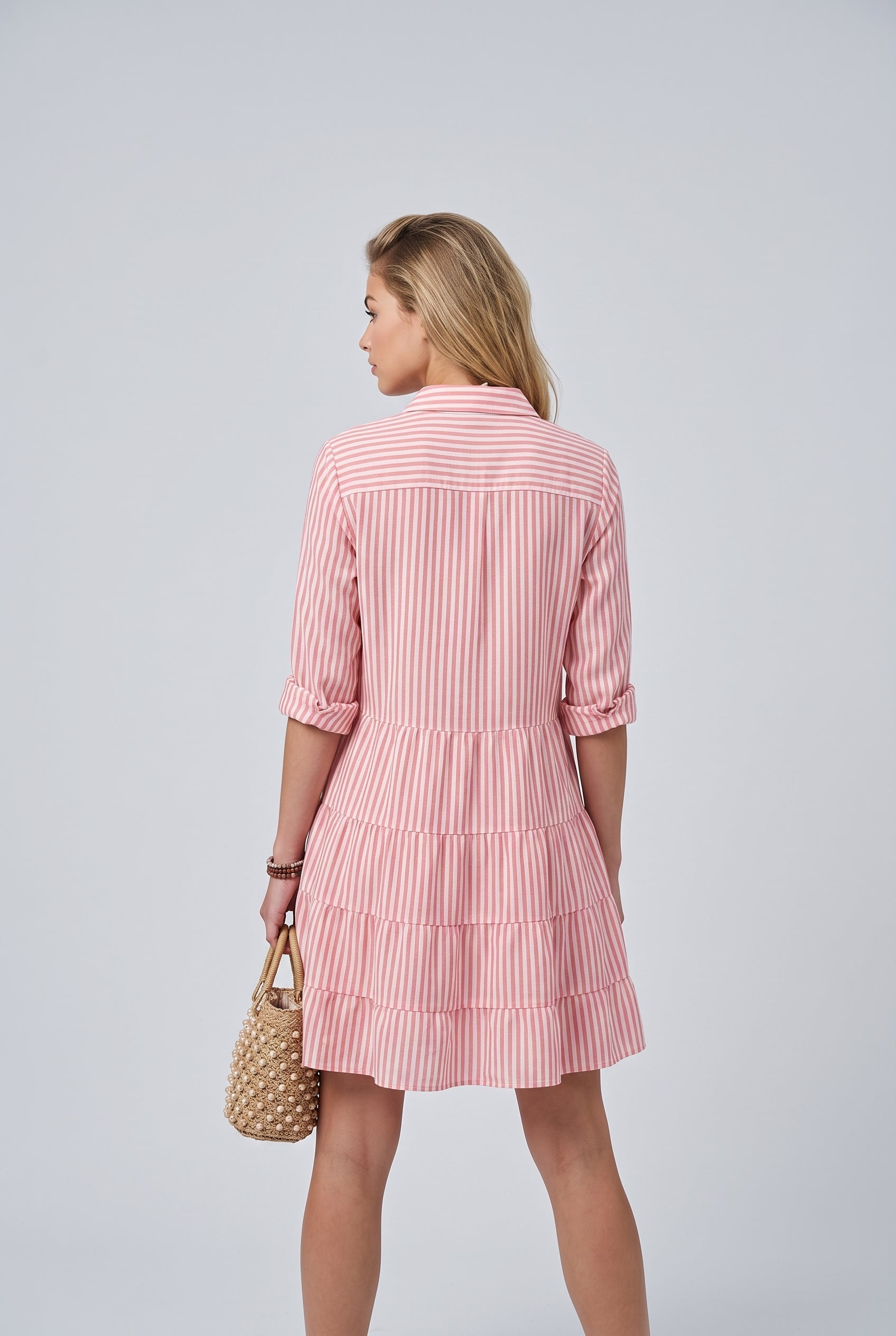 Suri | Striped Button Front Mini Dress