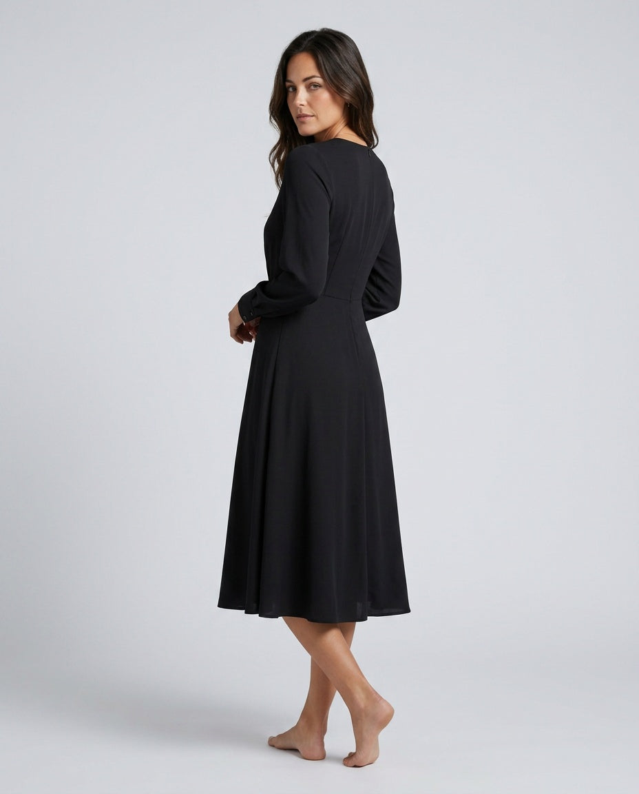 Celeste | Tailored Slit Midi Dress
