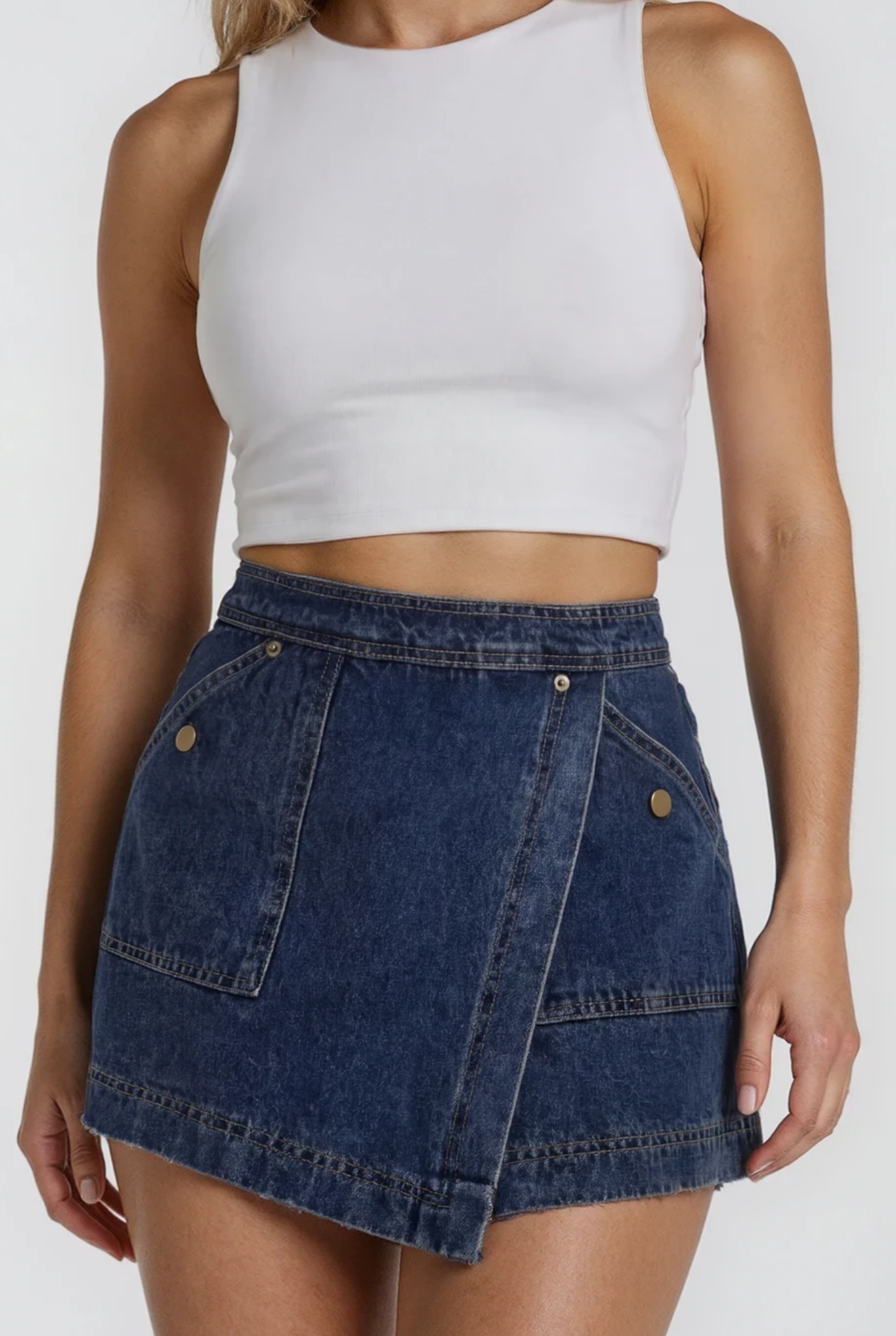 Holly | Denim Mini Skort