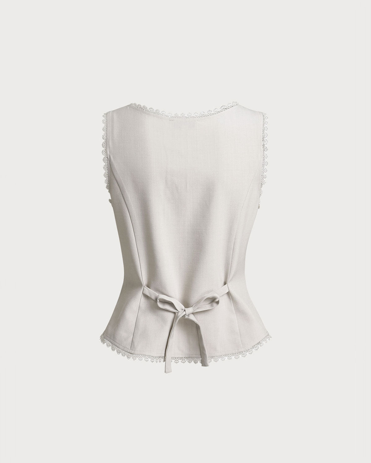 Priya | Sleeveless Boat Neck Button Vest