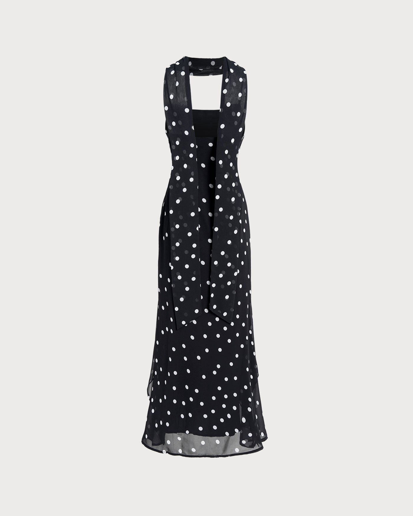 Simone | Polka Dot Slip Maxi Dress