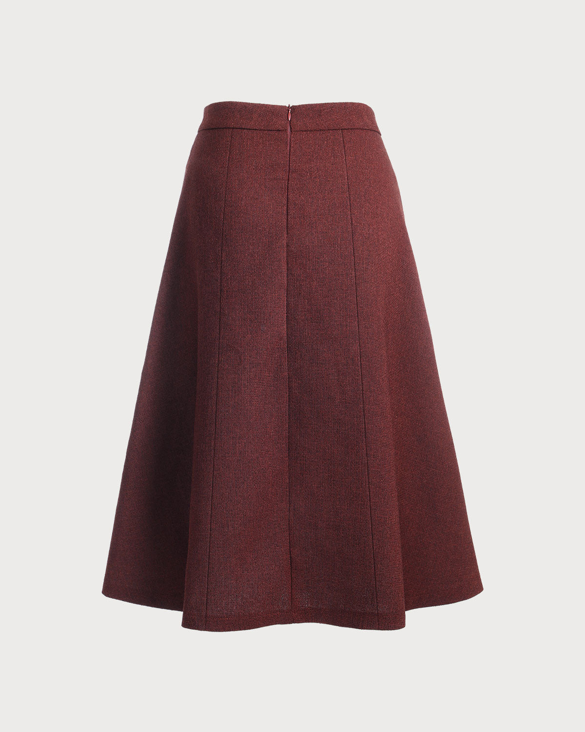 Dahlia | High Waist Tweed-Look Midi Skirt