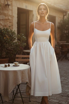 Mandy | Sleeveless A-Line Midi Dress for Women