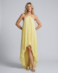Sabine | Pleated Halter Neck Maxi Dress