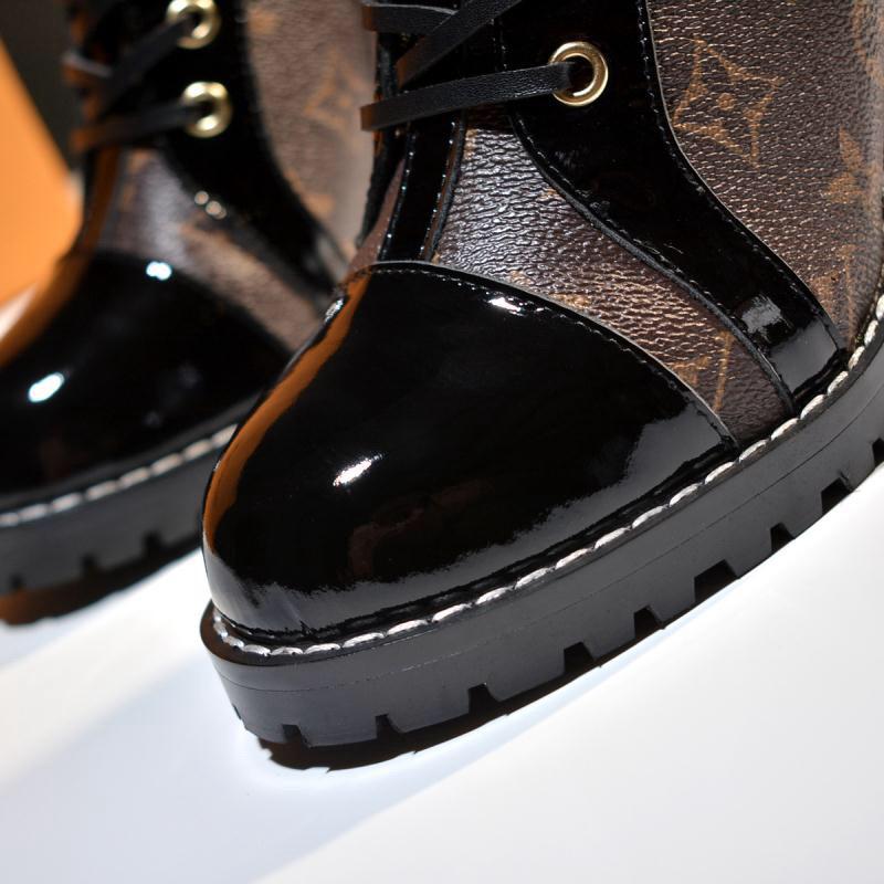 Monogram Luxe Lace-Up Ankle Boots