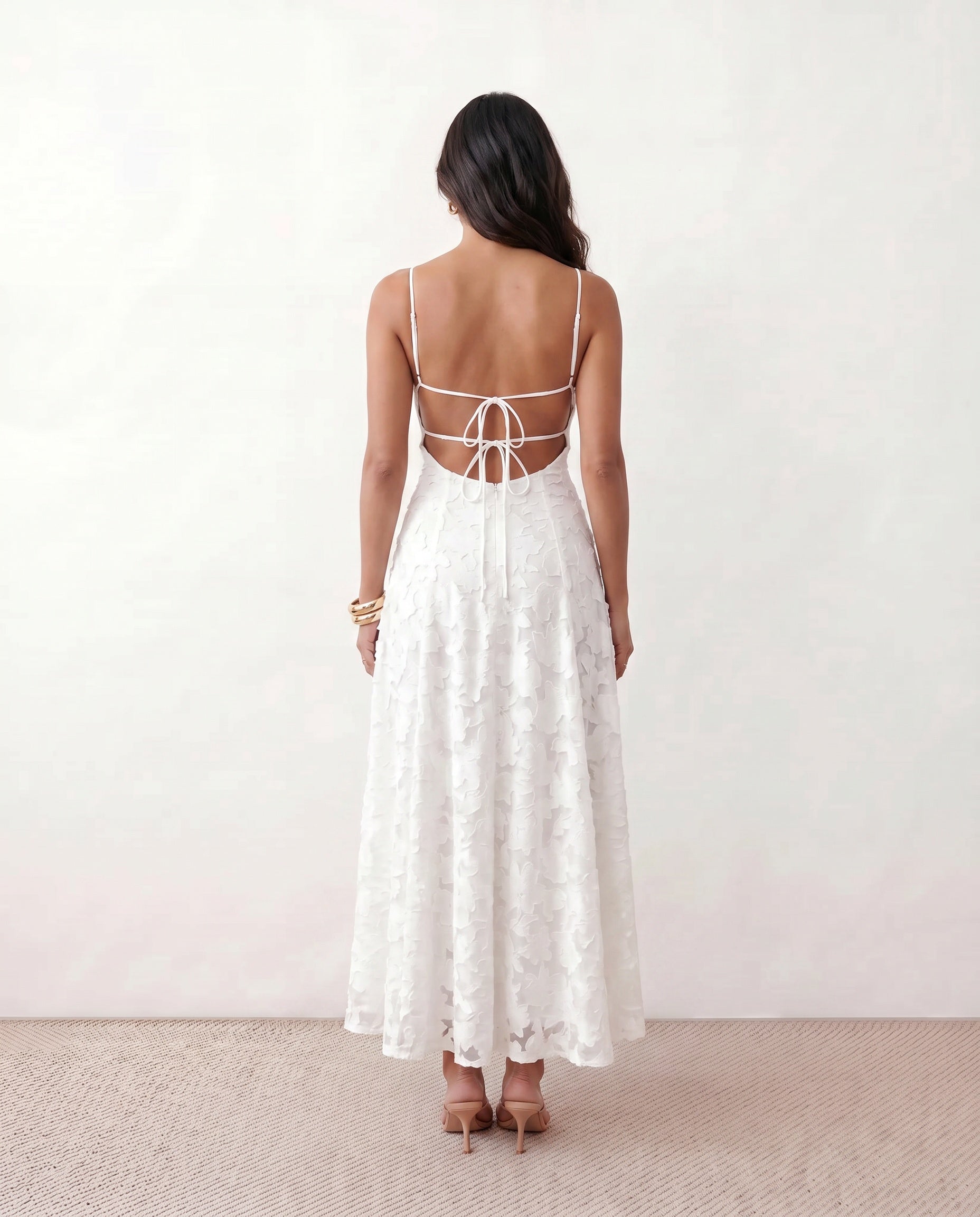 Liv | Mermaid Spaghetti Strap Wedding Guest Maxi Dress