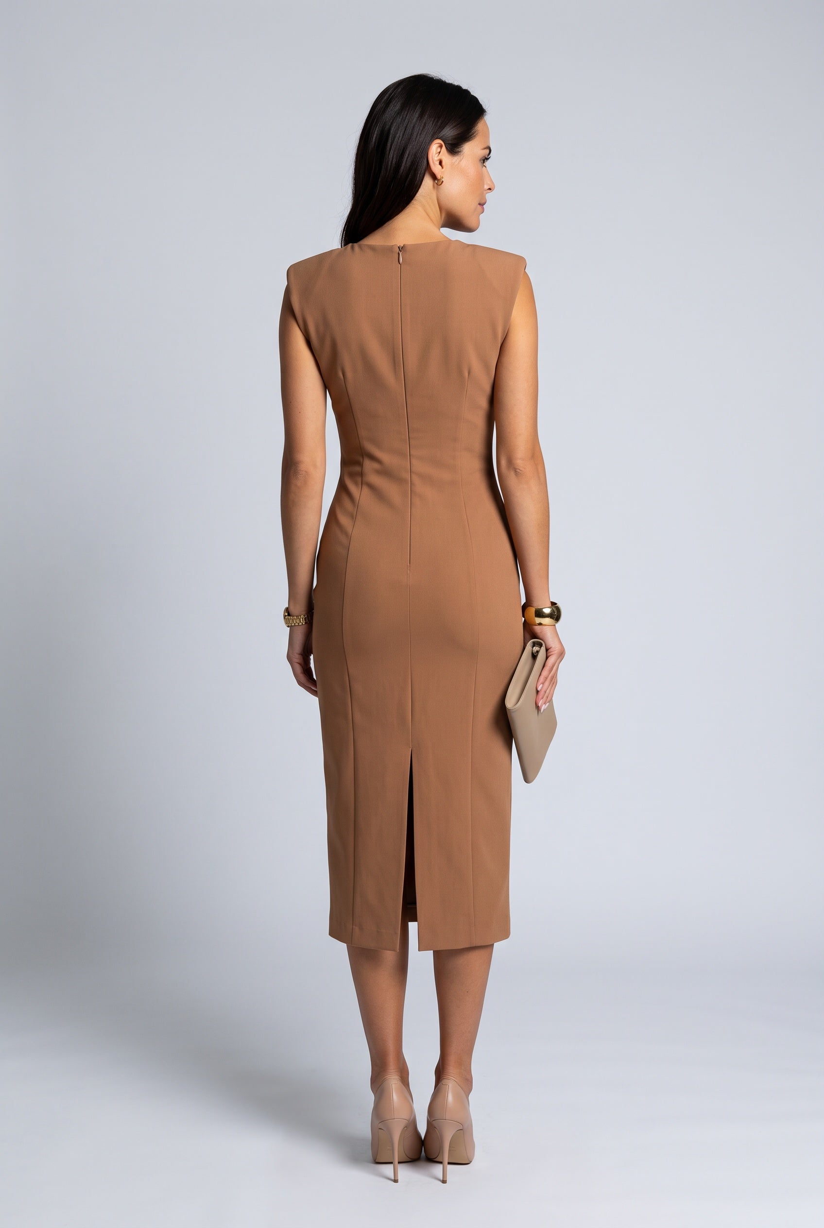 Una | Sleeveless Slit Midi Dress