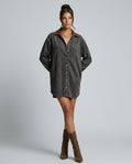 Marlowe | Loose Lapel Suede-Look Mini