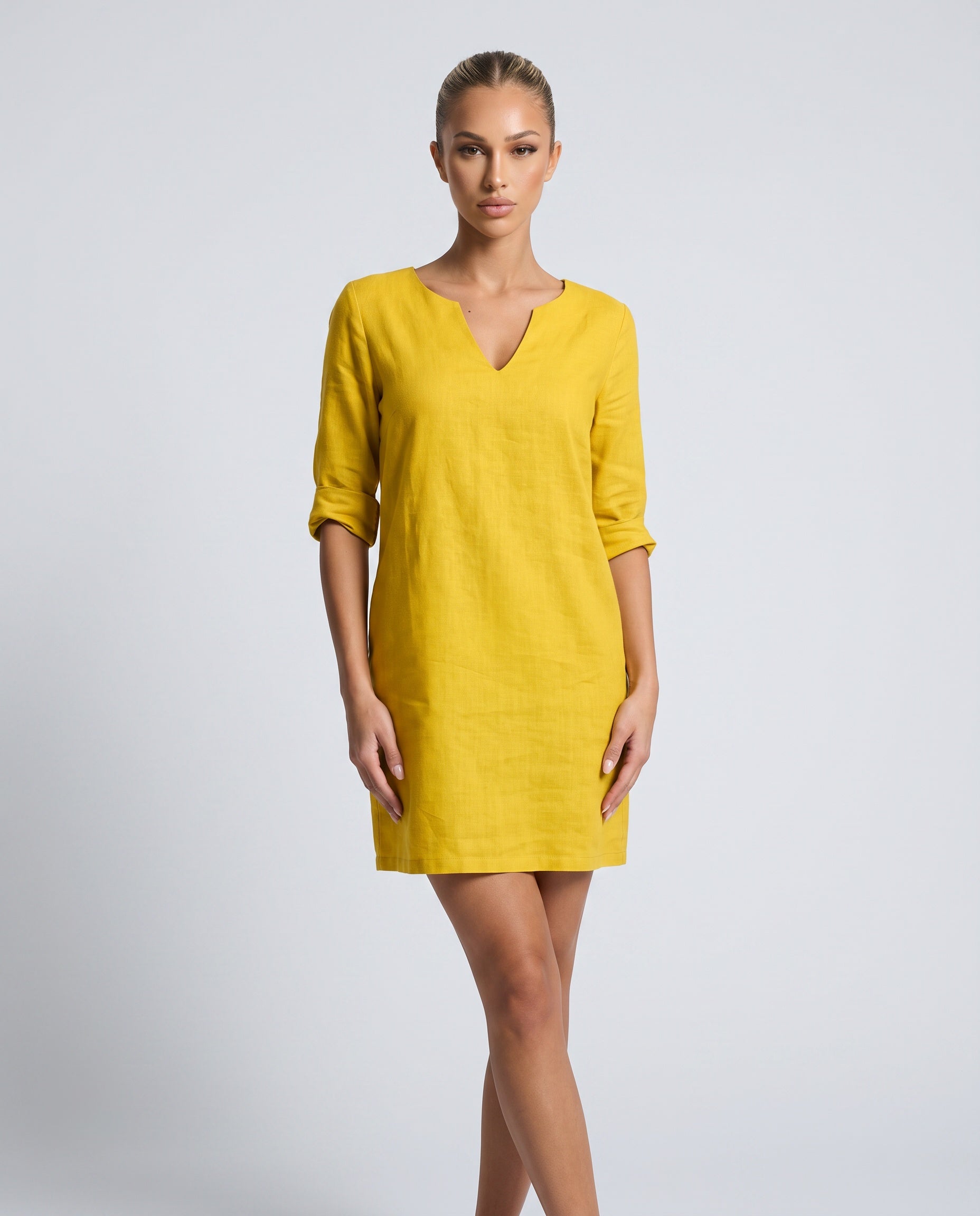 Lotte | 3/4 Sleeve Minimal Mini Dress