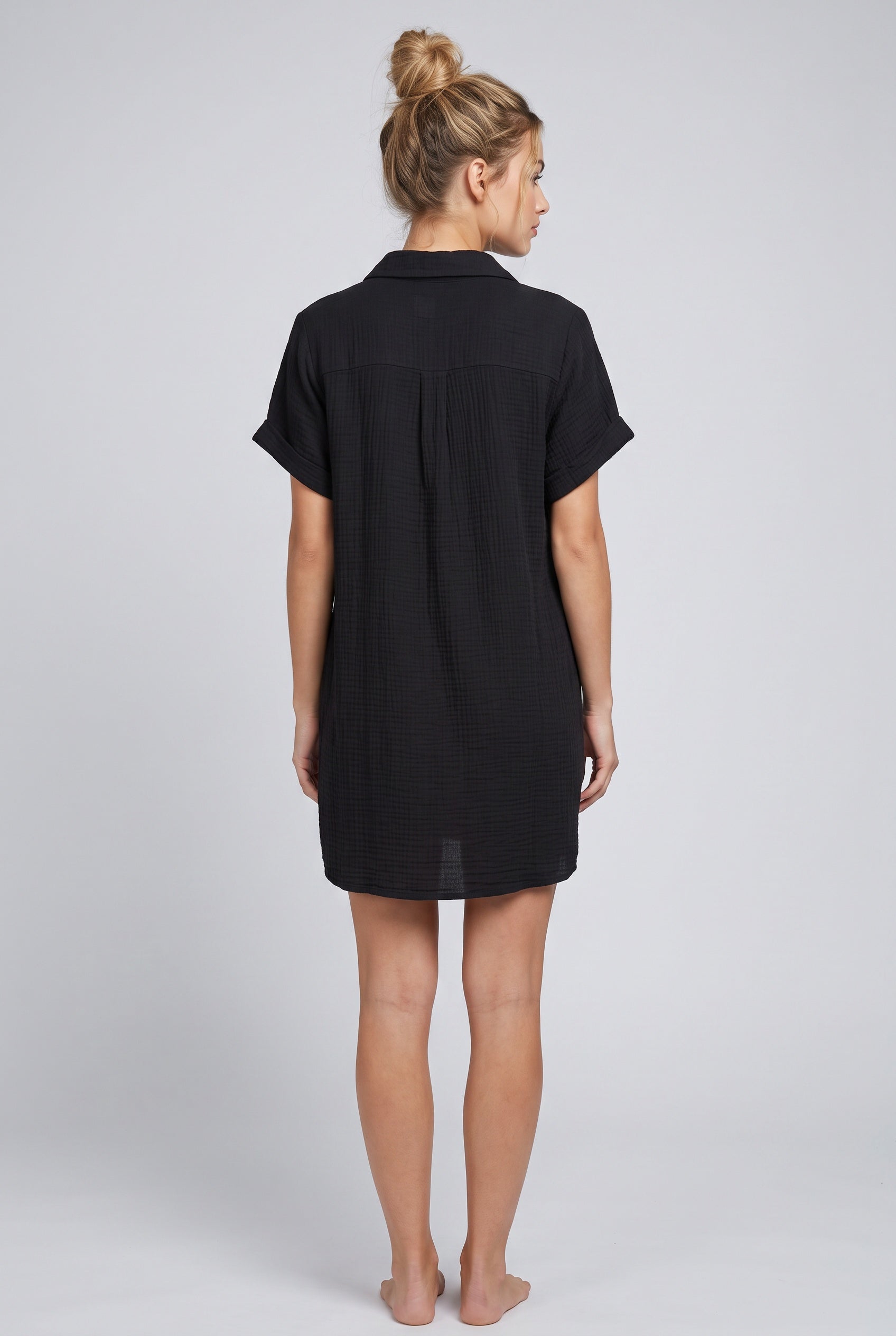 Beatrix | Collared Button Front Mini Dress