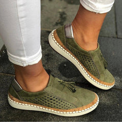 Isabelle | Perforated Suede Slip-On Loafers for Women