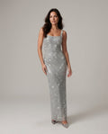 Verity | Sequined Open Back Maxi Dress