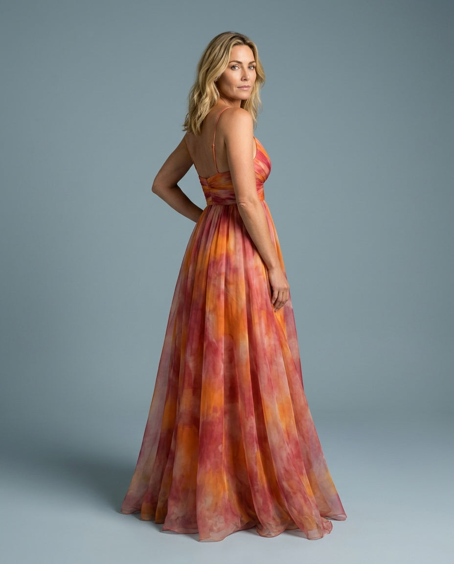 Kira | Multicolour Spaghetti Strap Maxi Dress