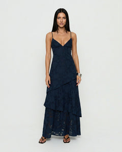Lyricah | Tiered Tie-Back Maxi Dress
