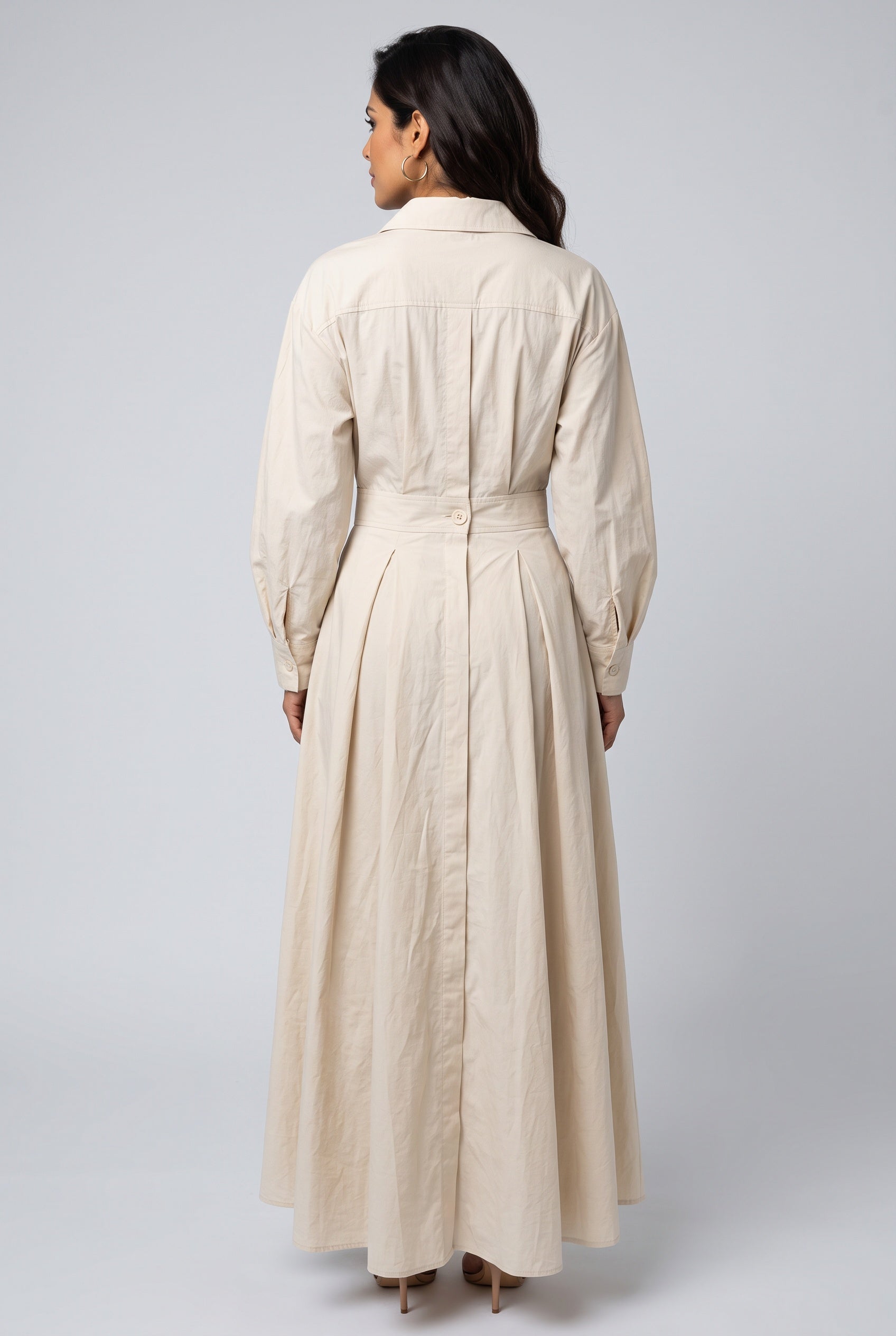 Mira | Collared Long Sleeve Maxi Dress
