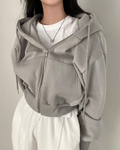 Zaya | Cropped Zip Hoodie