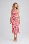 Livia | One-Shoulder Floral Midi Dress