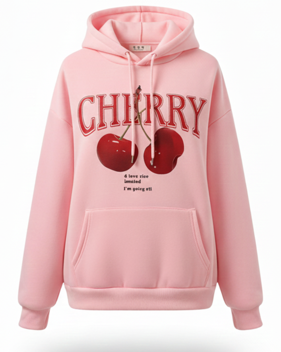 Megan | Printed Cherry Hoodie