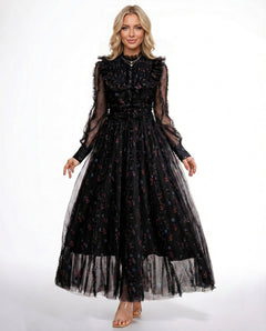 Aurelia | Floral Ruffle Maxi Dress