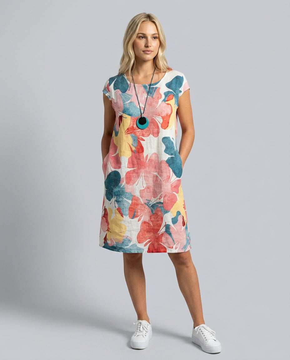 Elisa | Relaxed Fit Short Sleeve Mini Dress