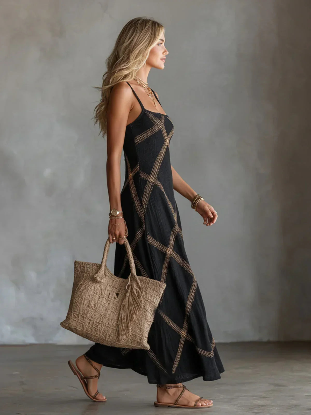 Alejandra | Sleeveless Bohemian Maxi Dress