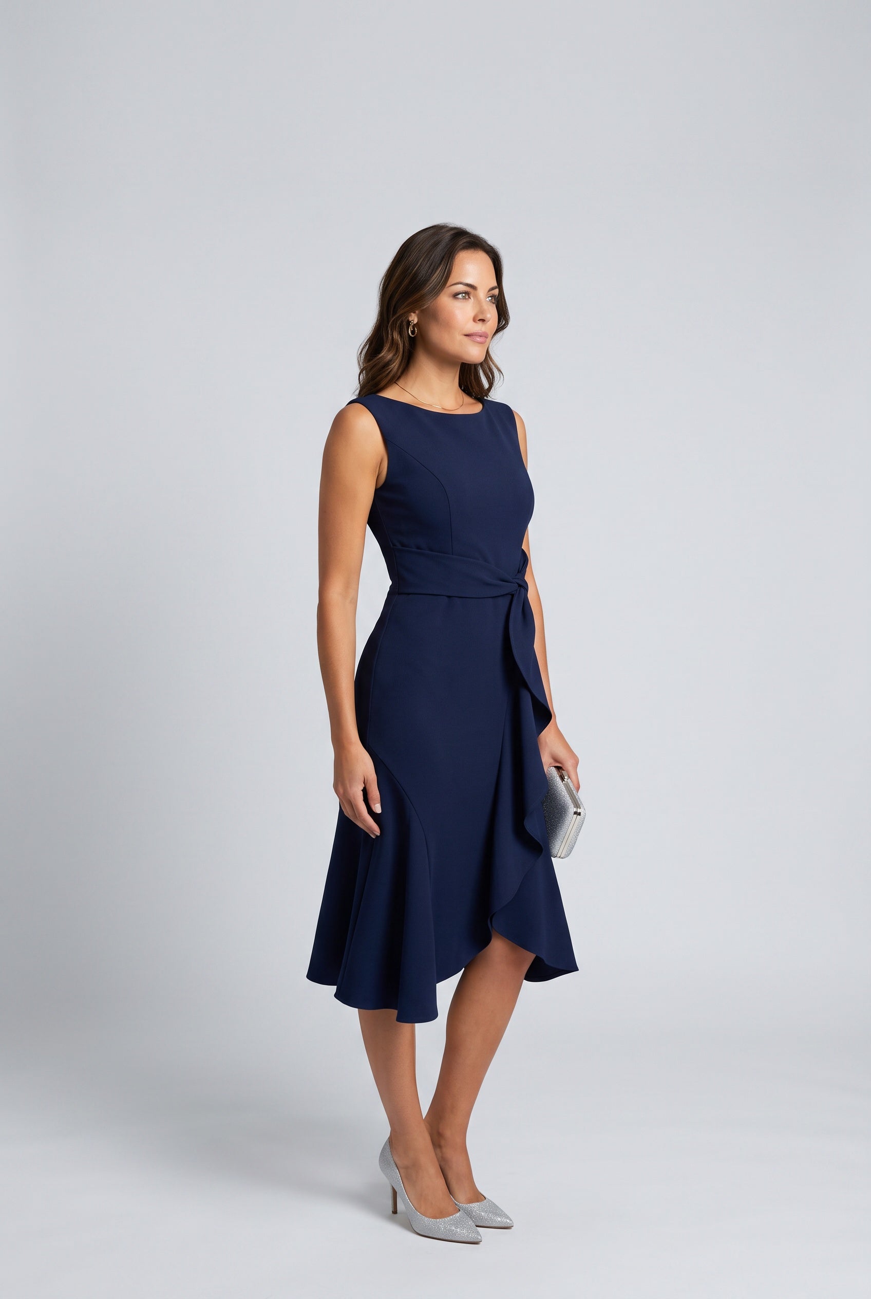 Tatum | Ruffle Hem Wrap Midi Dress