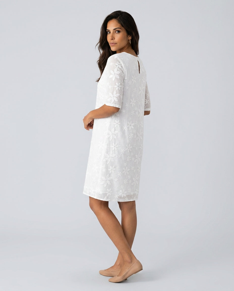 Avenzia | Floral V-Neck Midi Dress