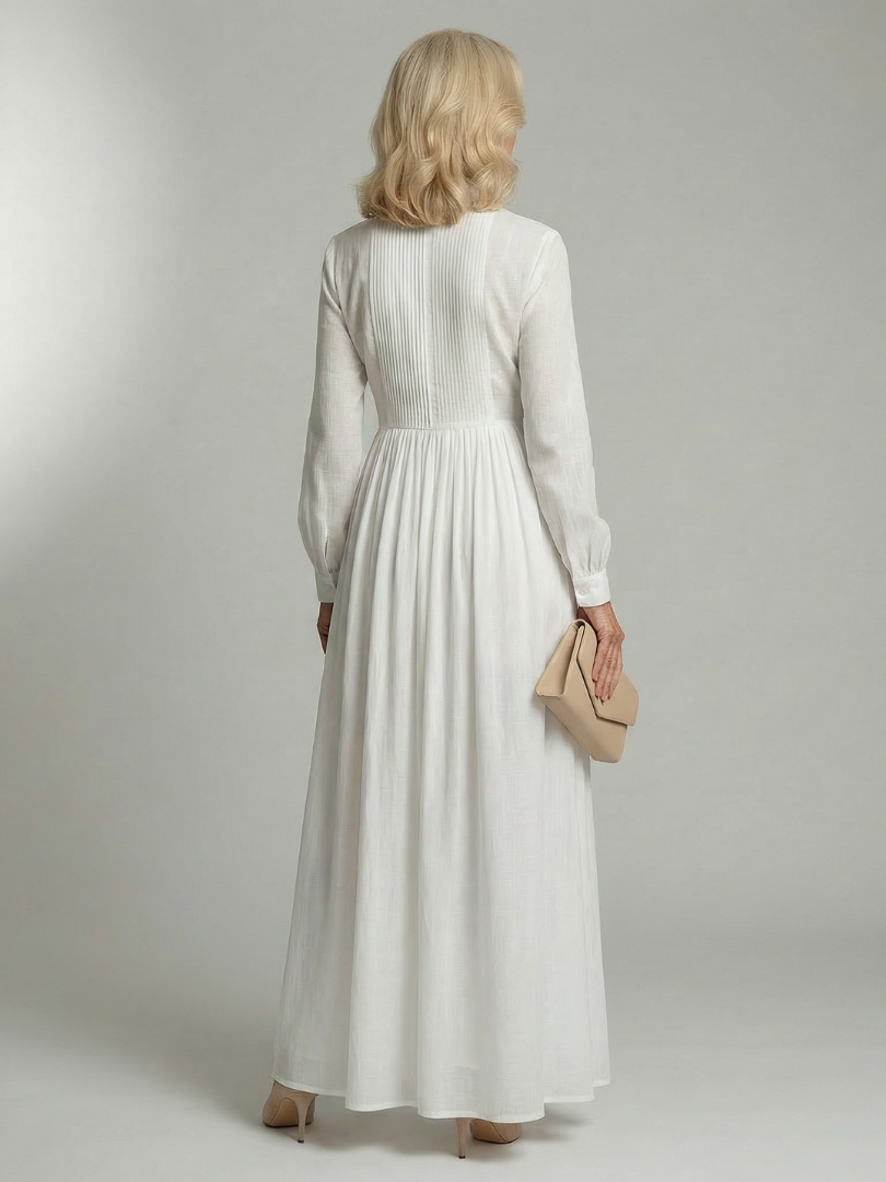 Lorena | Soft Flow White Maxi Dress
