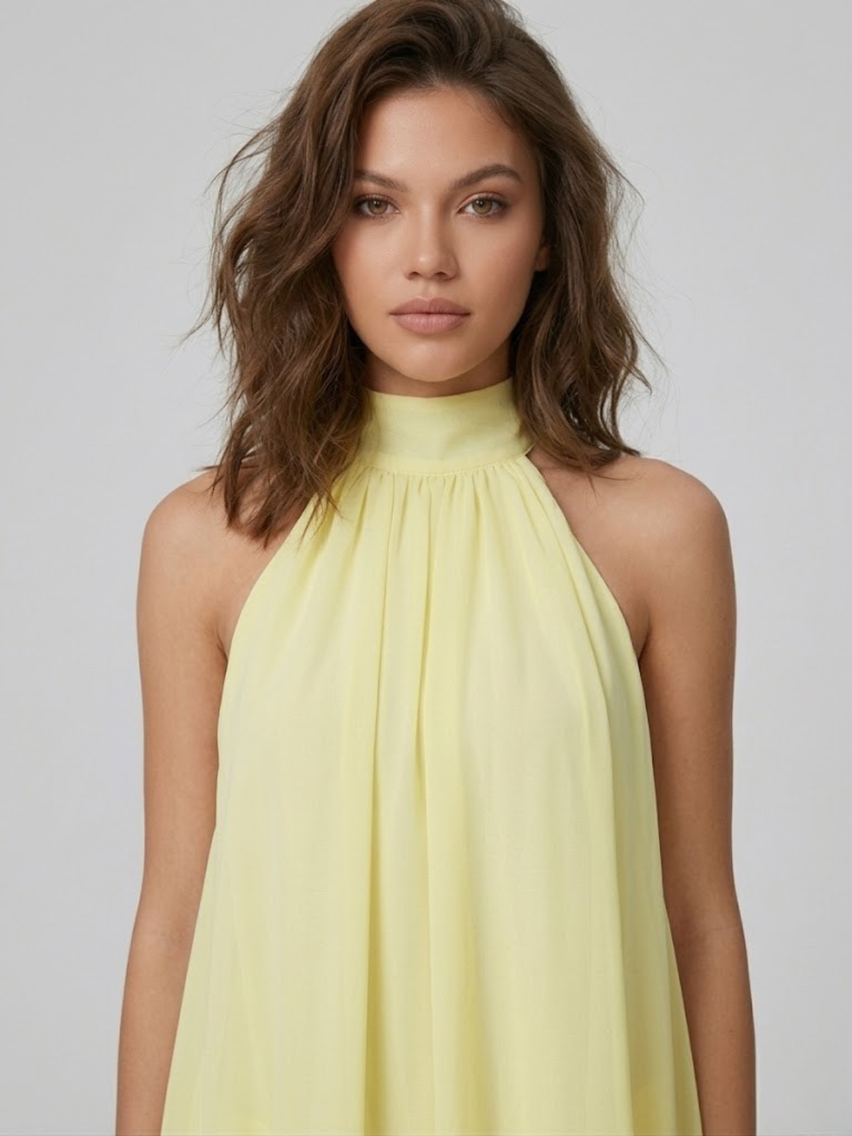 Willa | Tiered Ruffle Open Back Halter Mini Dress