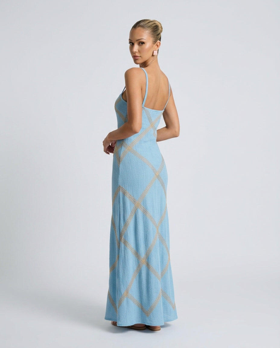 Alejandra | Sleeveless Bohemian Maxi Dress