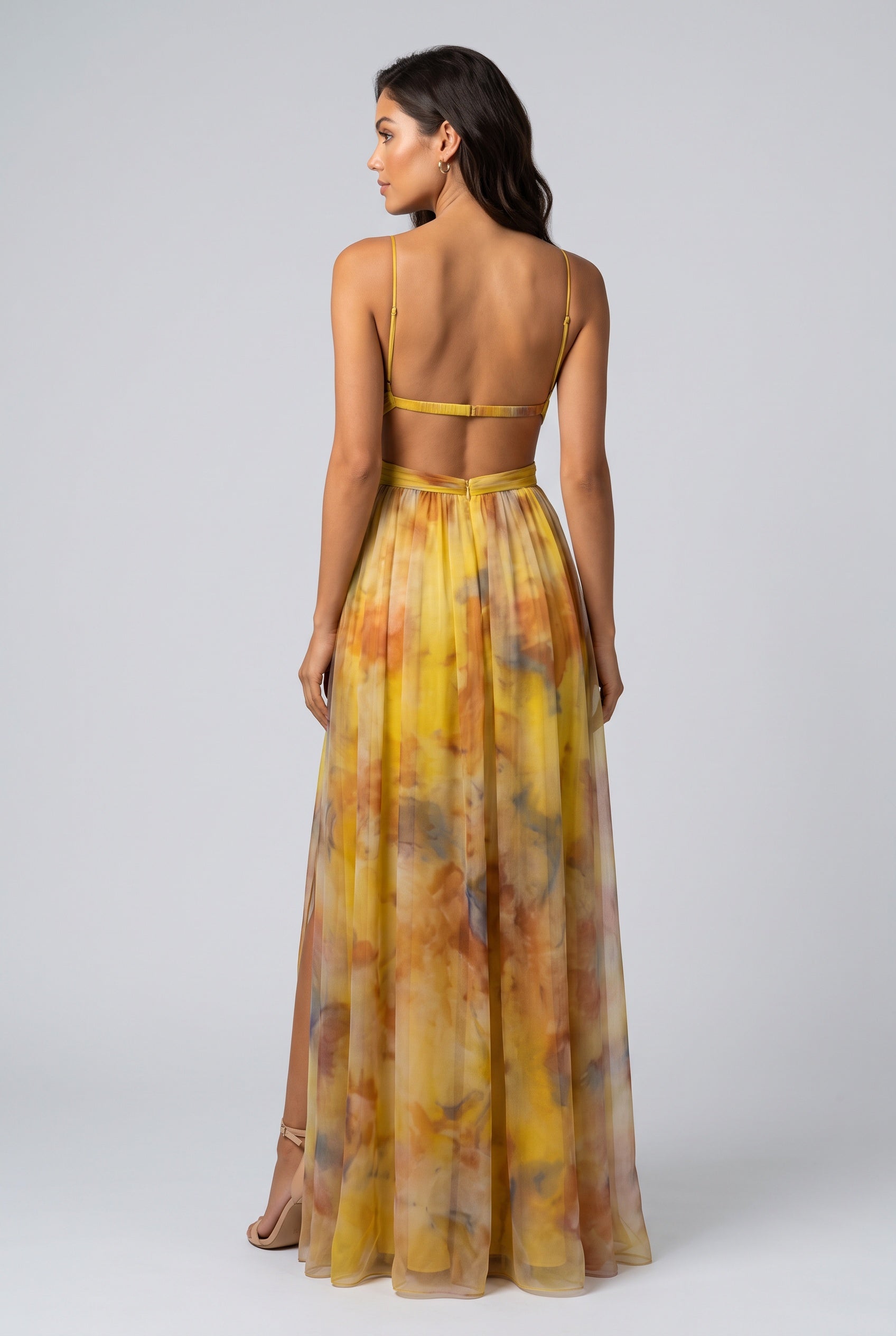 Iris | Watercolour Print Relaxed Maxi Dress