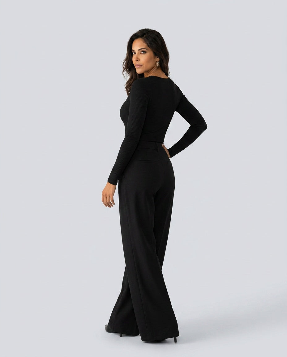 Harlow | Ankle-Length A-Line Stretch Wool Maxi Skirt