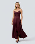 Dahlia | Spaghetti Strap Satin A-Line Maxi Dress