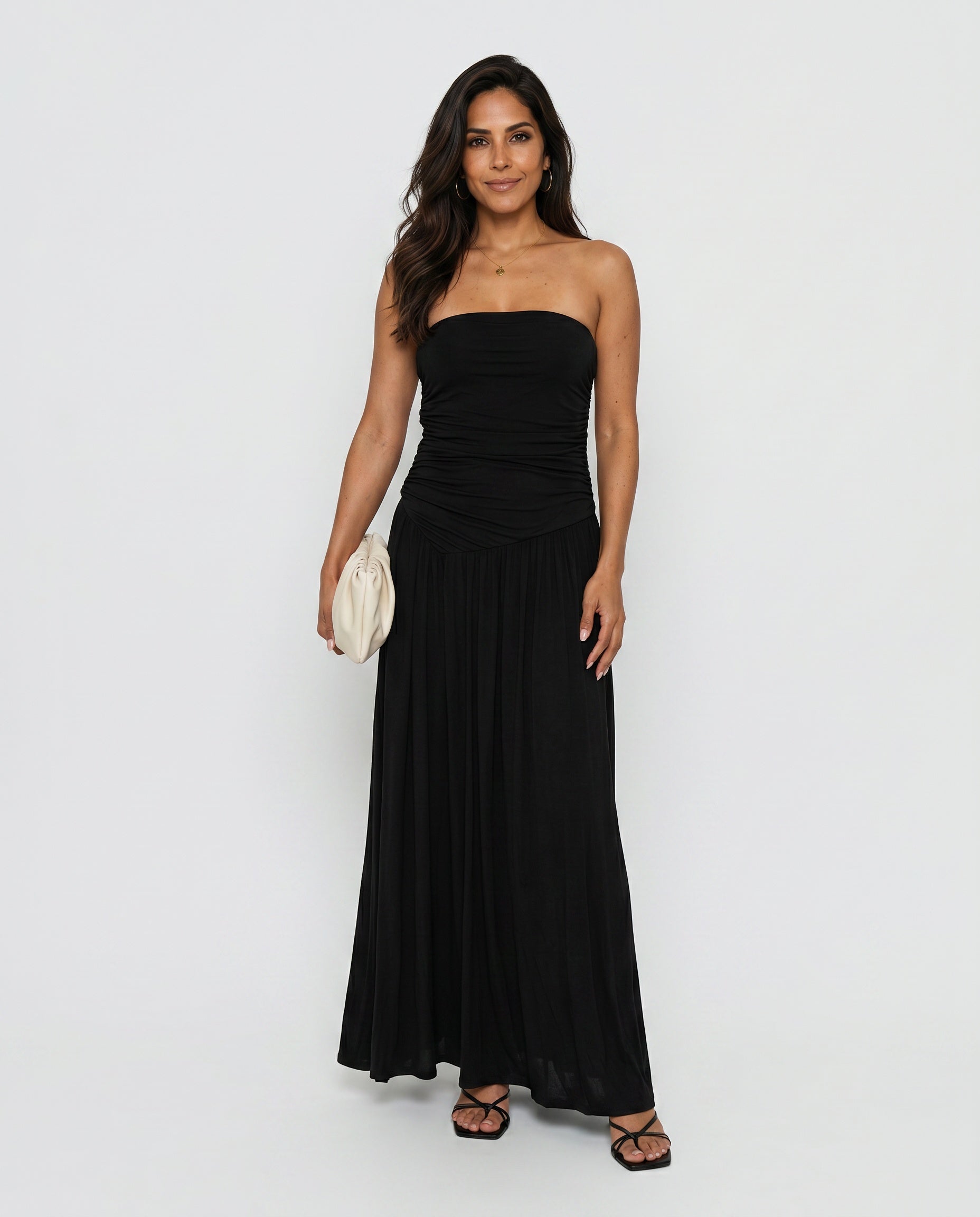 Adèle | Strapless Ruched Maxi