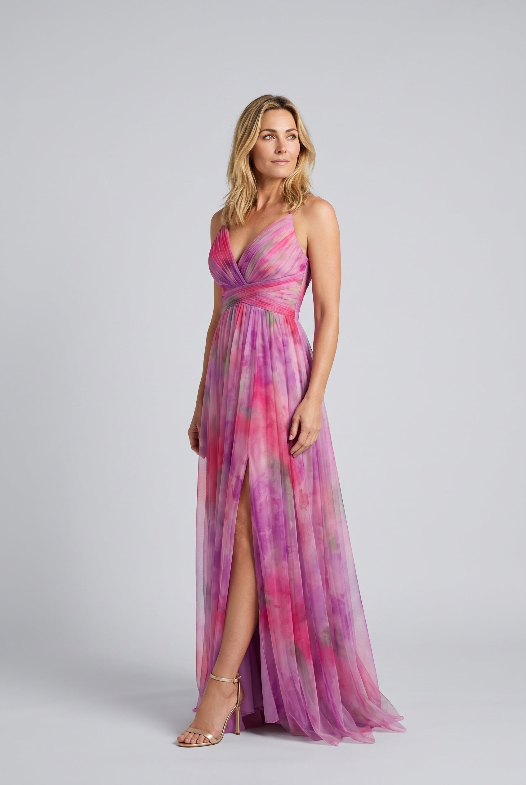 Iris | Watercolour Print Relaxed Maxi Dress