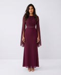 Elin | Lace-Up Mermaid Maxi Dress