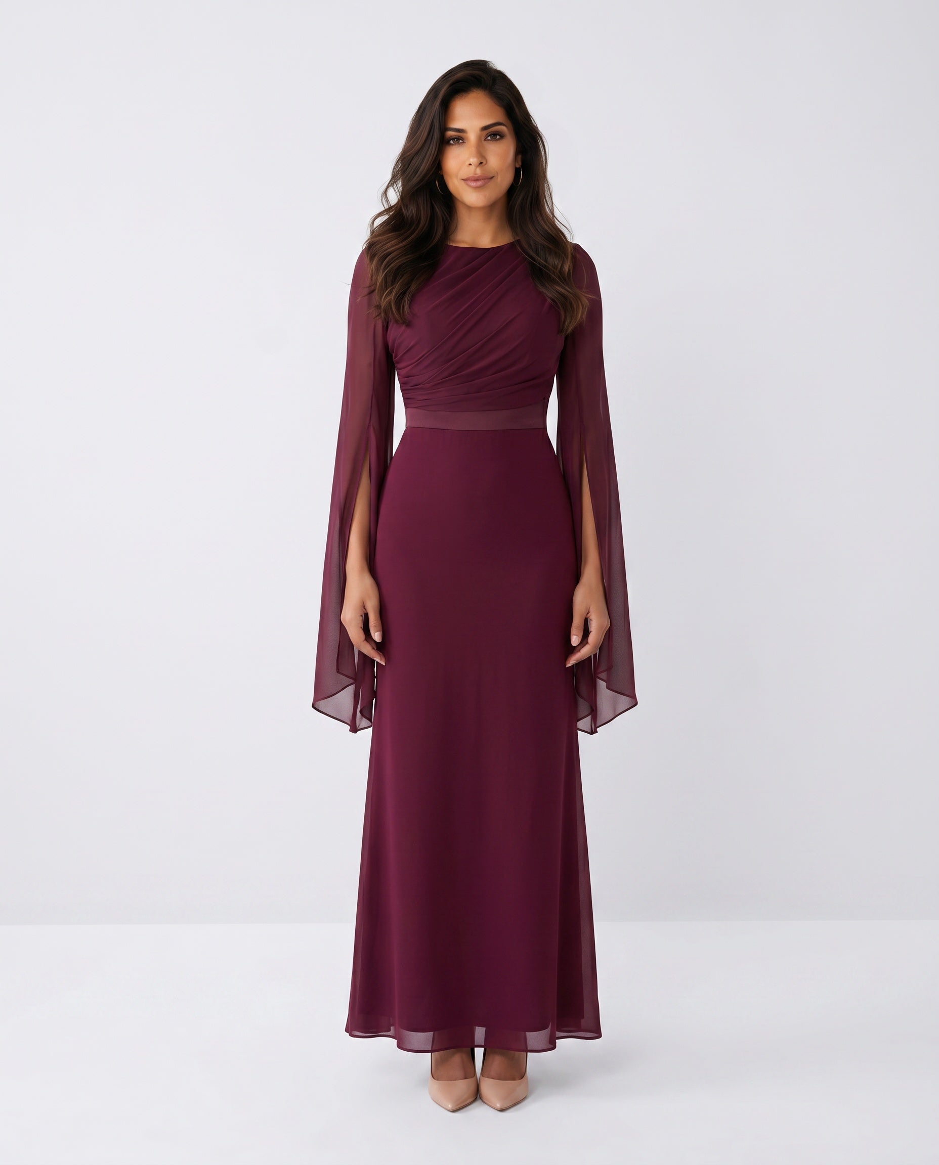 Elin | Lace-Up Mermaid Maxi Dress