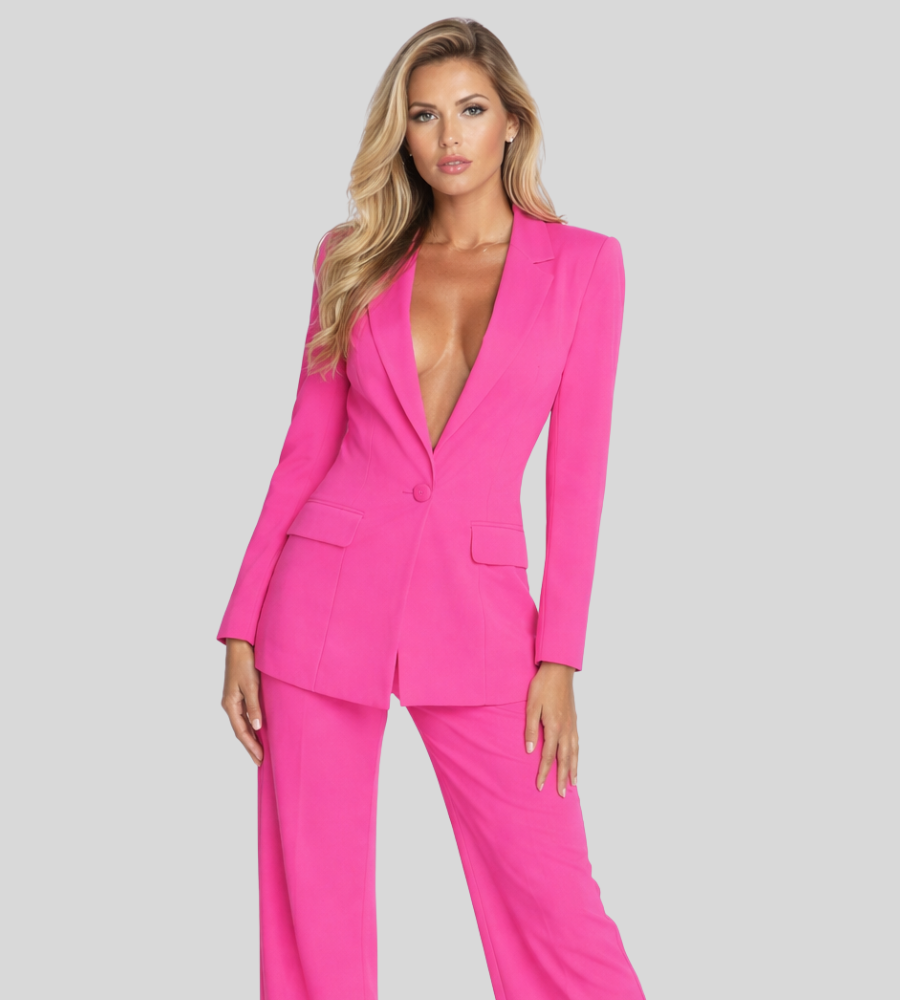 Gabriela | Tailored Wide-Leg Blazer & Trouser Suit Set