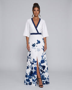 Helena | Floral Print Wrap Maxi Dress