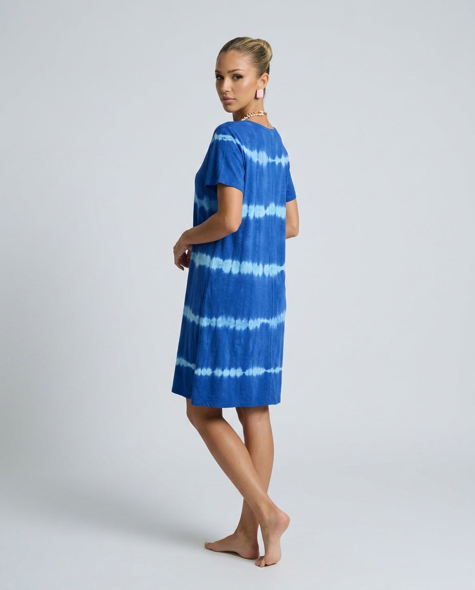 Leona | Short Sleeve Tie-Dye T-Shirt Dress