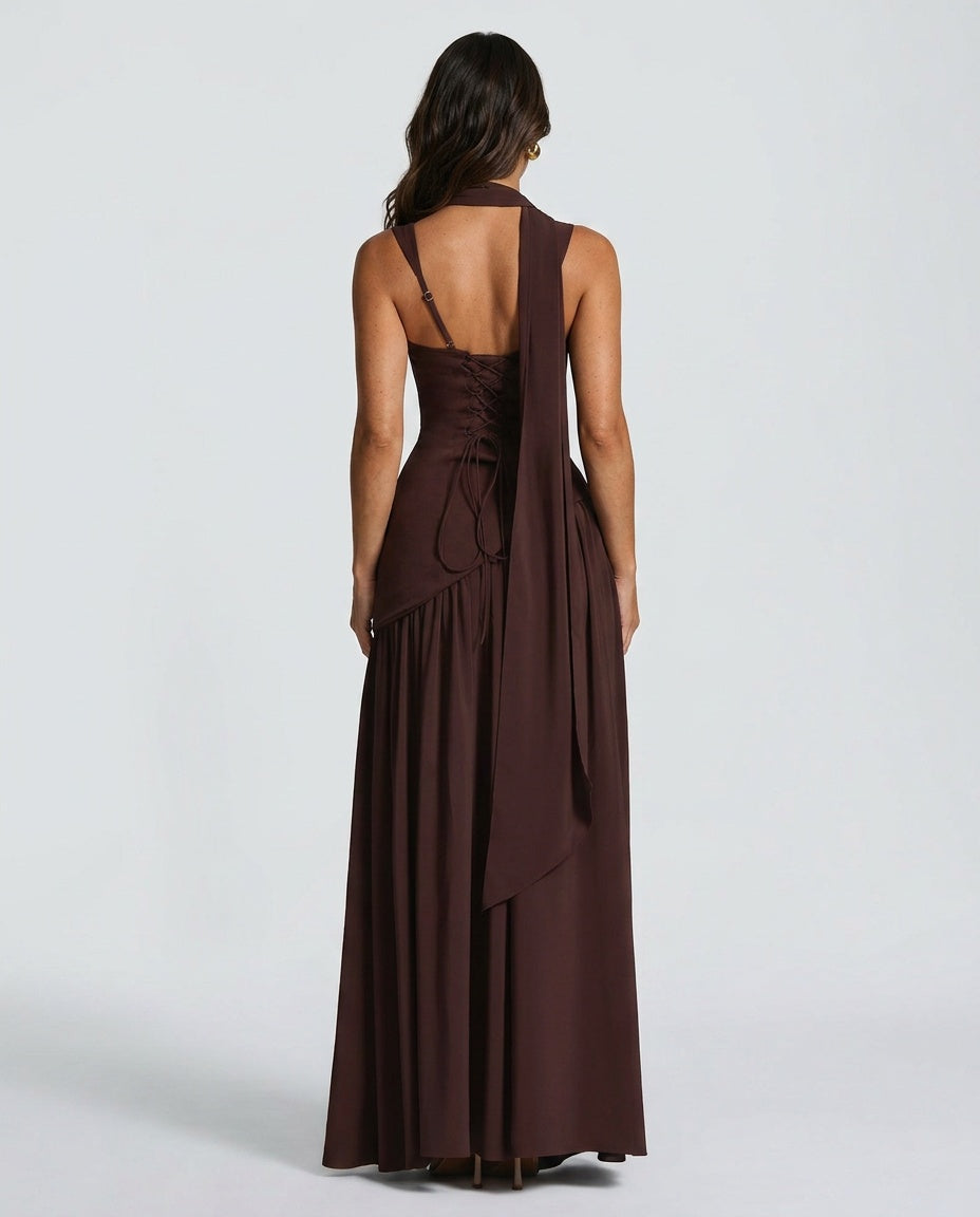 Nina | Strapless Ruched Maxi Dress