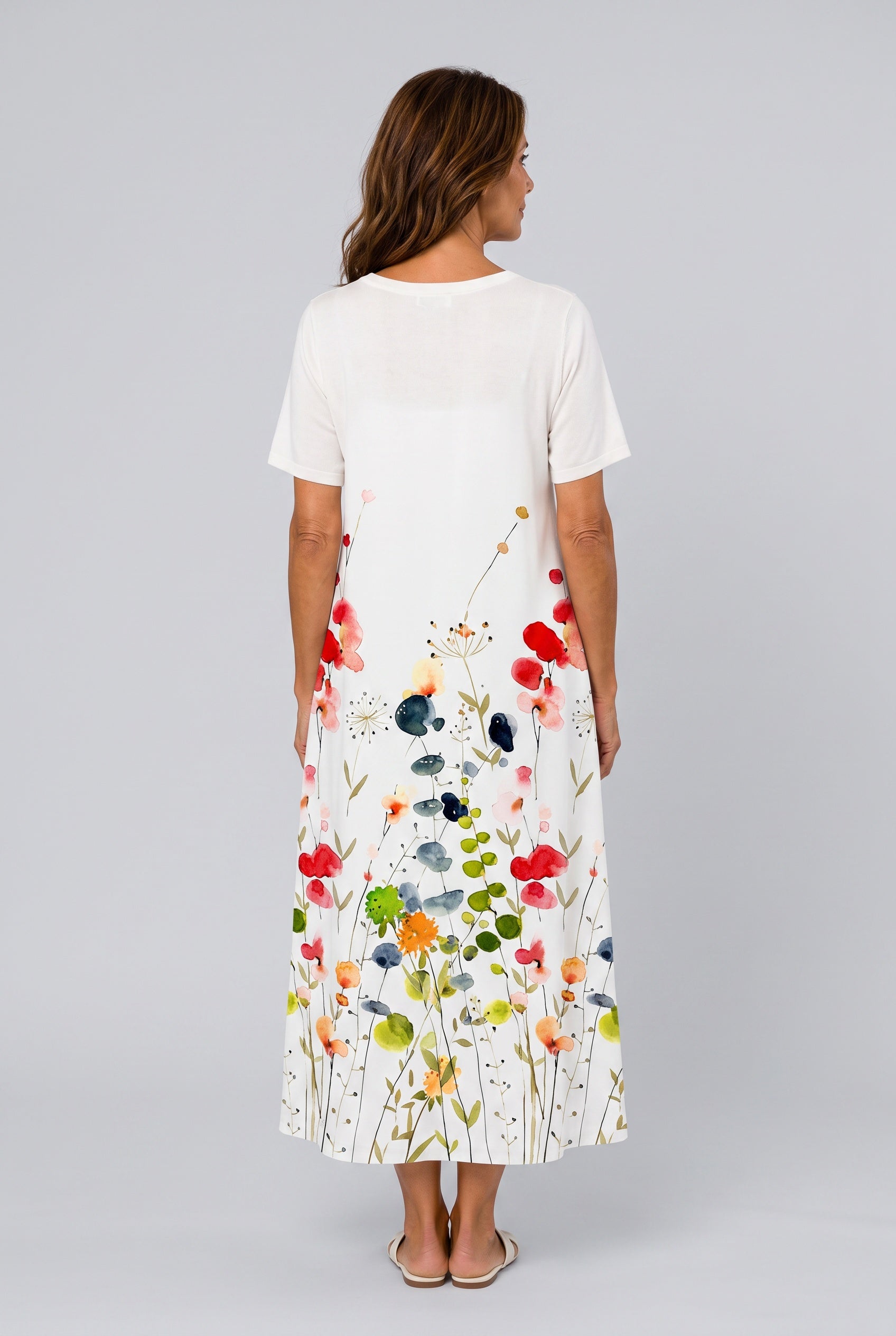 Liv | Floral Short Sleeve Maxi Dress