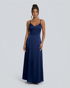 Vera | Spaghetti Strap A-Line Slip Maxi Dress