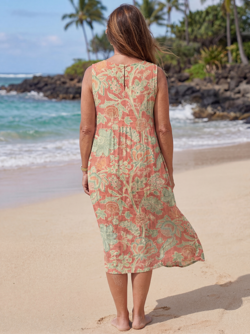 Faye | Floral Print Midi Dress