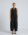Harper | Linen-Blend Sleeveless Loose Jumpsuit