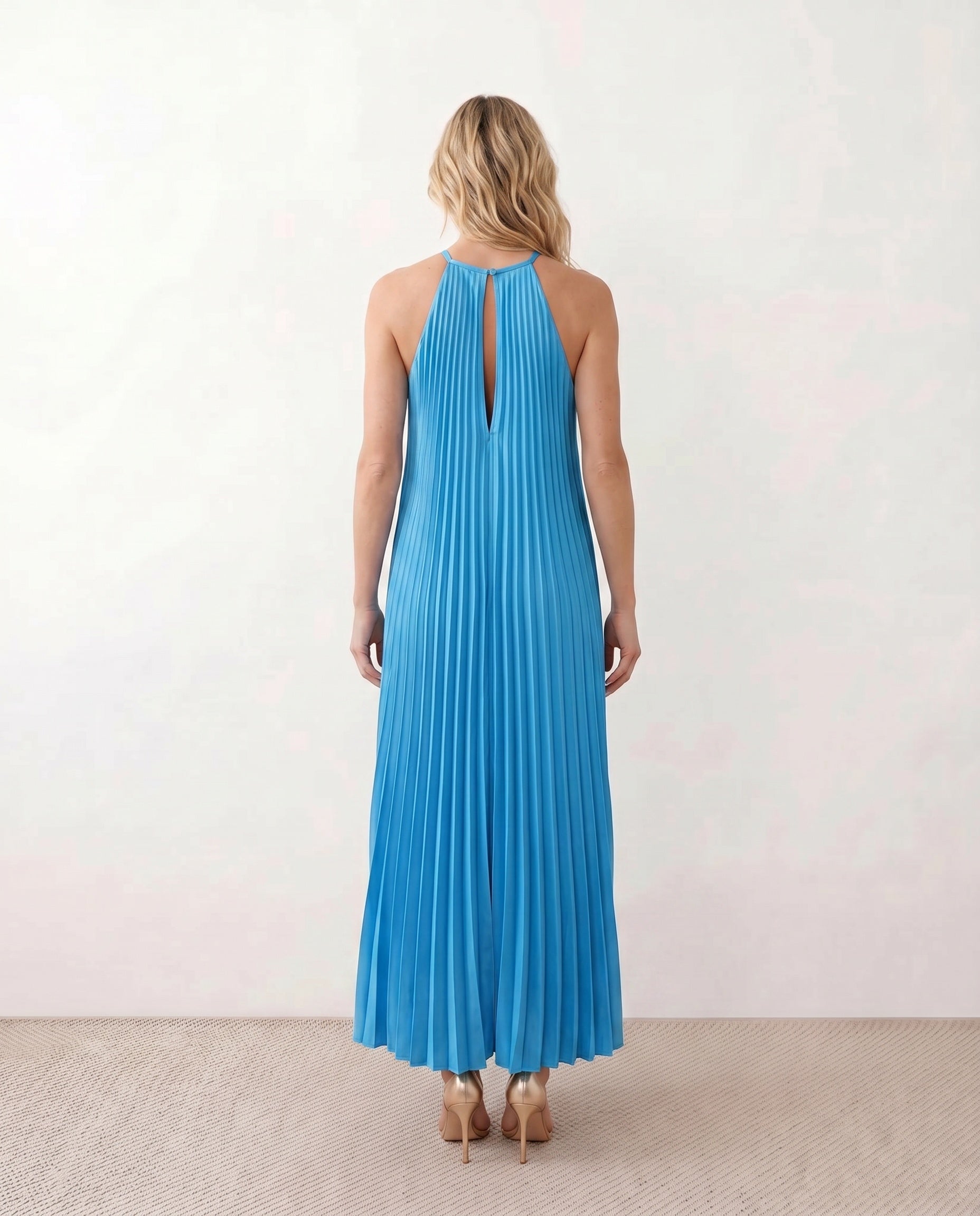 Estella | Pleated Strapless Maxi Dress