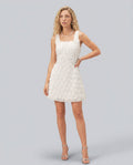 Helena | Floral Square Neck A-Line Mini Dress